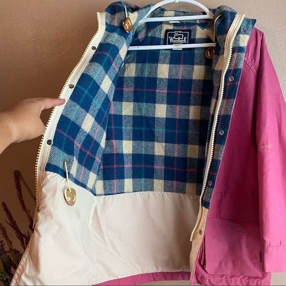 Vintage WOOLRICH PINK PARKA Wool Lined Jacket size Small - Picture 7 of 16